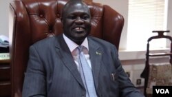 South Sudan's Vice-President Riek Machar, shown in his office, June 30, 2012, traveled to Jonglei state to try to kickstart peace talks with rebel leader David Yau Yau. (D. Clements/VOA)