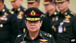 Thailand's new Prime Minister Prayuth Chan–ocha arrives to attend an establishment anniversary of the 21st Infantry Regiment, Queen's Guard in Chonburi Province ,Thailand, Aug. 21, 2014. 