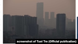 Ảnh về ô nhiễm không khí ở Hà Nội hôm 30/9/2019