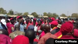 FILE: Pro-democracy activists protesting in Gweru.