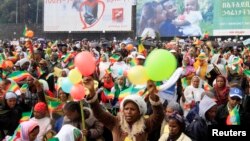 Ethiopians demonstrate against what they say is a recent wave of religious extremism, at Meskel Square in the capital, Addis Ababa, September 1, 2013.