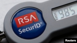 FILE - An RSA SecurID dongle used for internet VPN tunnelling.