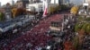 جنوبی کوریا کی صدر کے خلاف ایک بڑا مظاہرہ