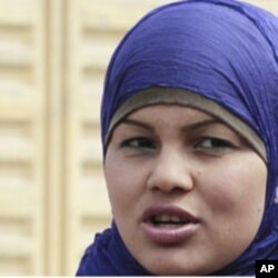 Activist Samira Ibrahim is pictured after the verdict was read at the military court in Cairo March 11, 2012.