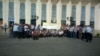 کارگران قراردادی راه آهن آذربایجان برای هفتمین روز تجمع کردند