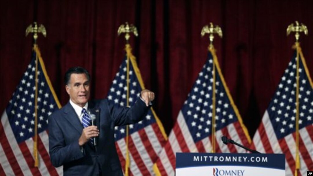 Republican presidential candidate and former Massachusetts Governor Mitt Romney speaks at a campaign fundraising event in Del Mar, California, September 22, 2012.