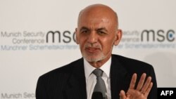 Presiden Afghanistan Ashraf Ghani saat menghadiri diskusi panel di Konferensi Keamanan Munich (MSC) di Munich, Jerman, 15 Februari 2020. (Foto: AFP)