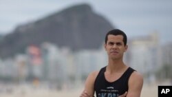 Event promoter Peter Rooker poses for a portrait at Copacabana beach in Rio de Janeiro, Brazil, Oct. 16. 2018. In the lead up to Brazil’s elections, Rooker struggled to find a presidential candidate he believed in, but he was sure of one thing though: he would not vote for far-right congressman Jair Bolsonaro or Fernando Haddad of the scandal-tainted Workers’ Party. But it was precisely these two candidates who emerged from an inconclusive first round of voting and will meet Oct. 28 in a presidential runoff. 