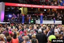 House band played "Sweet Caroline" before the start of the convention.