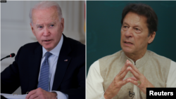 Presiden Amerika Serikat Joe Biden (kiri) dan Perdana Menteri Pakistan Imran Khan. (Foto: Reuters)