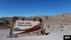  A view of the Death Valley National Park sign is seen in Death Valley, Calif., Feb. 14, 2017.