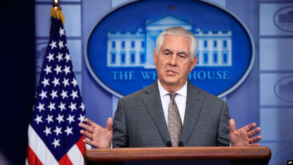 Ngoại trưởng Rex Tillerson.