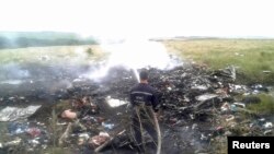 Lokasi jatuhnya pesawat Malaysia Airlines MH17 Boeing 777 di Grabovo, provinsi Donetsk, Ukraina.