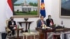 Presiden Joko Widodo pada KTT Khusus ASEAN Plus Three yang digelar secara virtual melalui telekonferensi video, hari Selasa (14/4) (courtesy: Kemlu RI).