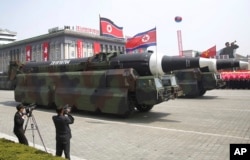 북한의 무수단 미사일.