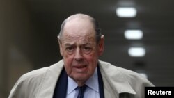 Nicholas Soames, legislator Inggris dari Partai Konservatif, di Westminster, London, Inggris, 3 September 2019. (Foto: Reuters)