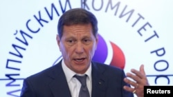 Le directeur du comité olympique russe Alexander Zhukov a donné une conférence de presse à Moscou, Russie, le 20 juillet 2016.