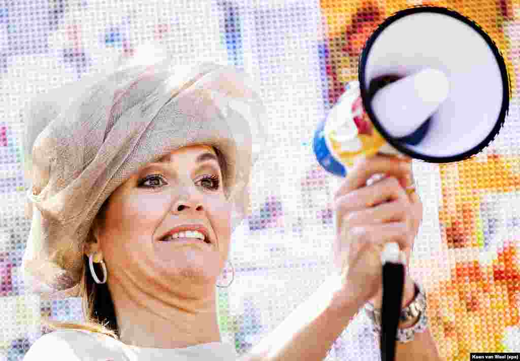 Dutch Queen Maxima attends the start of Neighbours&#39; Day in Urk, The Netherlands.