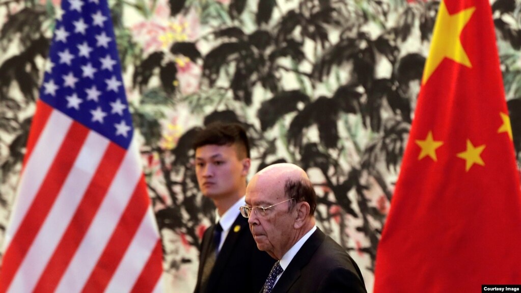 Bộ Thương mại Hoa Kỳ Wilbur Ross tại Bắc Kinh, ngày 03/06/2018.