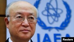 유엔 산하 국제원자력기구, IAEA 아마노 유키야 사무총장이 15일 오스트리아 빈에서 열린 이사회에 참석했다. 