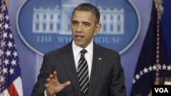 5일 백악관 기자회견장에서 바락 오바마 미국 대통령.