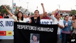 Marcha após a morte de Berta Cáceres