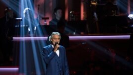 FILE - Singer Andrea Bocelli performs 