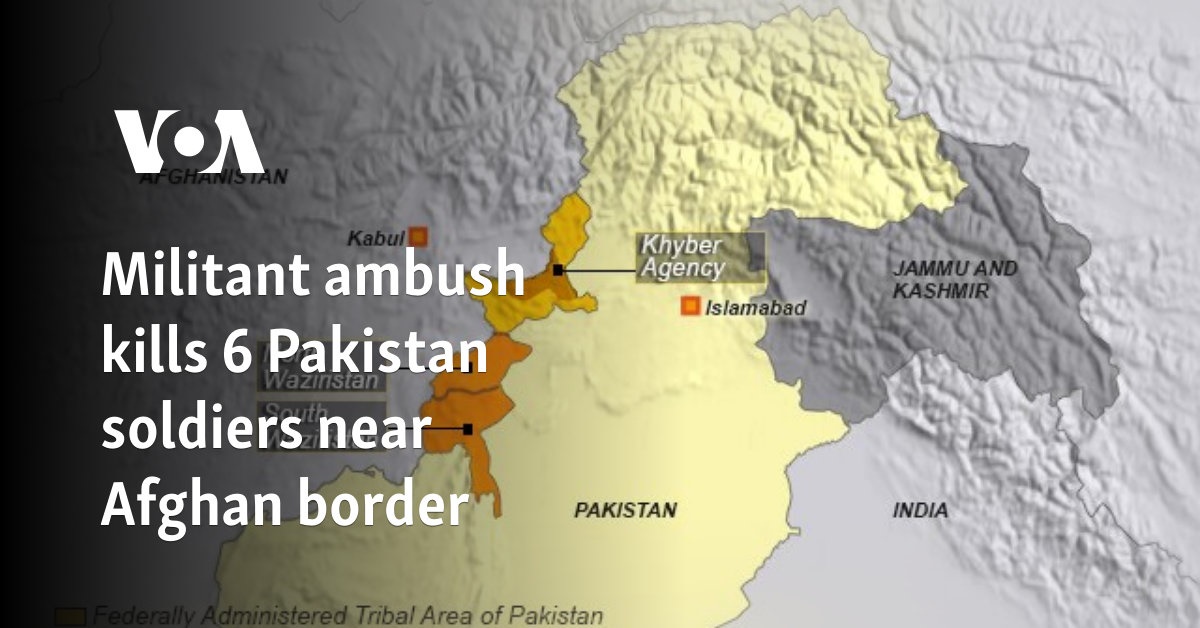 Militant ambush kills 6 Pakistan soldiers near Afghan border