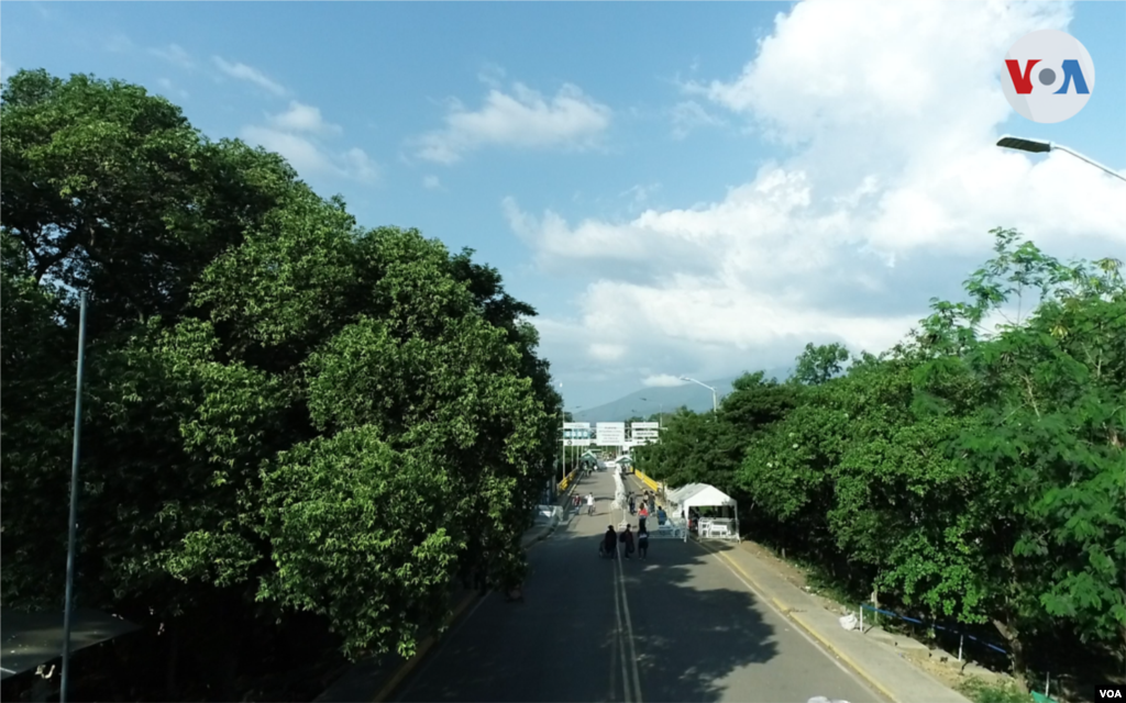 Toma desde un drone del Puente Internacional Simón Bolívar