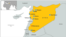 Syria map, including major cities