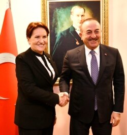 İyi Parti Genel Başkanı Meral Akşener ve Dışişleri Bakanı Mevlüt Çavuşoğlu