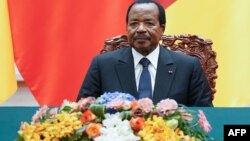 Le président camerounais Paul Biya à Beijing, Chine , le 22 mars 2018. 