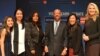 Vanessa Lopez, Rosario Lopez, Lynne Jackson, Wayne Glasker, Sandra Wong and Elizabeth Wydra after the Philadelphia Premiere at the National Constitution Center (Photo Credit: Roland Dahwen Wu, courtesy of Graham Street Productions)