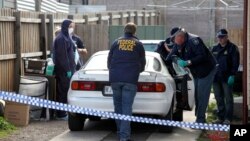 지난 2009년 4월 호주 멜버른에서 경찰이 테러 용의자 검거 작전을 벌이고 있다. (자료사진)