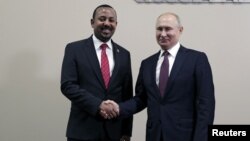 Muummee Ministiraa Itiyoophiyaa Abiy Ahimed fi Prezidaantiin Raashiyaa Vlaadmir Putin