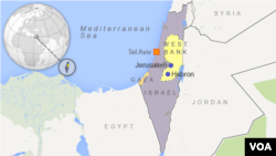 Mapa Izraela, Pojasa Gaze, palestinskih teritorija i Zapane obale.