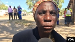 Mabel Nyamono, 60, says that most of the time, kids go to school on empty stomachs in Mudzi District, Zimbabwe, May 2016. (S. Mhofu/VOA)