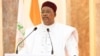 Le président Issoufou Mahamadou mardi lors de son passage télévisé, à Niamey, le 18 mars 2020. (Présidence Niger)