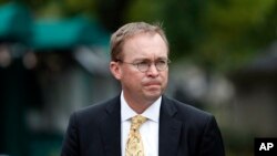 백악관이 소비자금융보호국(CFPB) 국장대행으로 임명한 믹 멀베이니 예산관리국장.