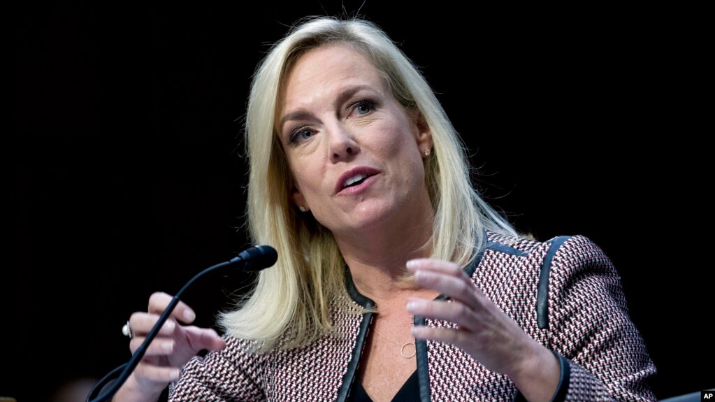 La secretaria de Seguridad Nacional de Estados Unidos, Kristjen Nielsen, testificó en el Senado el martes, 16 de enero de 2018.