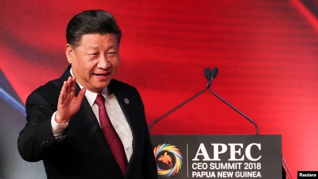 中国国家主席习近平2018年11月17日出席APEC工商领袖峰会（路透社）