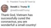 Báo Việt rút bài TT Trump ‘chúc mừng Việt Nam’ vụ virus Corona