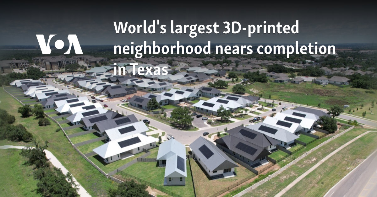 World’s largest 3D-printed neighborhood nears completion in Texas