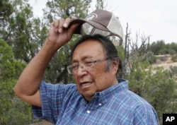 Jonah Yellowman, a Navajo spiritual adviser, near Kane Gulch, near Blanding, Utah, June 22, 2016.