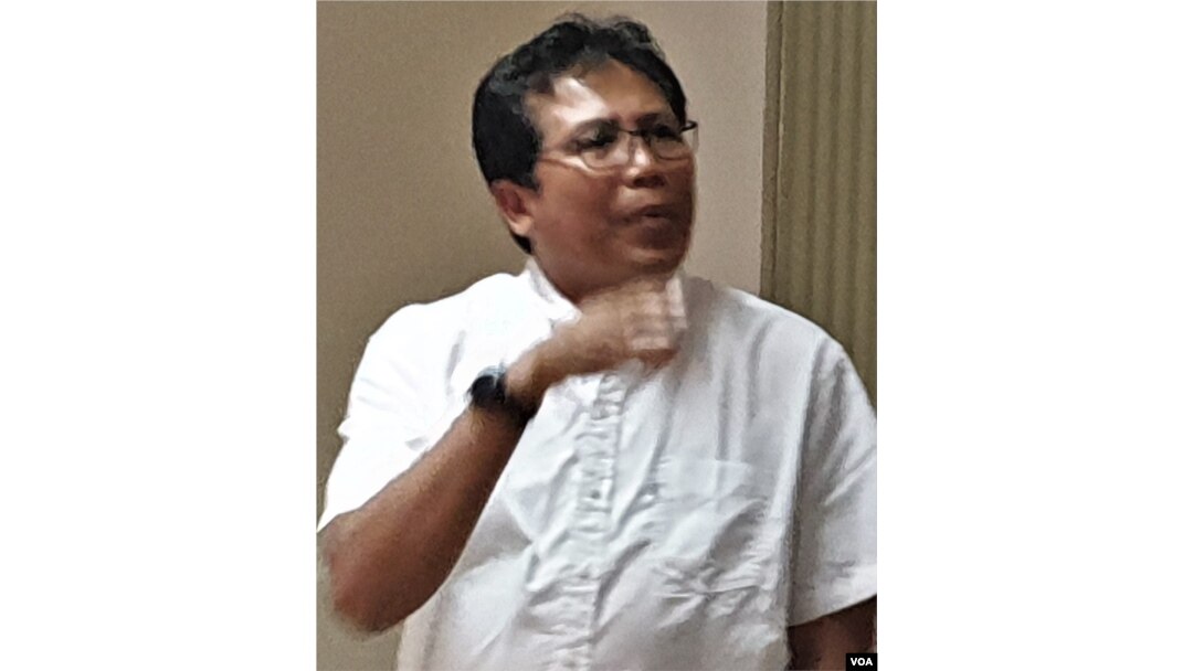Fadjroel Rachman saat berdiskusi di Megawati Institute di Jakarta, Selasa (5/3). (VOA/Sasmito)