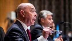 Secretary of Homeland Security Alejandro Mayorkas testifies before a Senate Homeland Security and Governmental Affairs Committee hearing, on Sept. 21, 2021 on Capitol Hill.