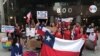 Decenas de chilenos se concentran en Miami para pedir que cese la violencia en el país