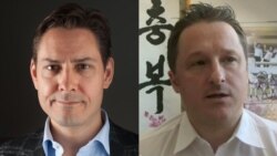 加拿大公民康明凯(Michael Kovrig)（左）和迈克尔·斯帕弗(Michael Spavor)（右）被中国以涉嫌危害中国国家安全的指称分别被捕