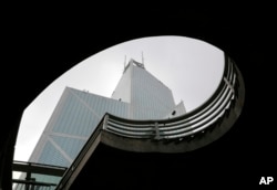 Bank of China Tower, a building designed by architect I.M. Pei, is seen in Hong Kong Friday, May 17, 2019. (AP Photo/Vincent Yu)