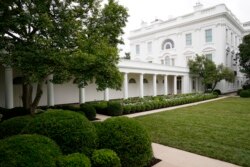 A view of the restored Rose Garden is seen at the White House in Washington, Saturday, Aug. 22, 2020.